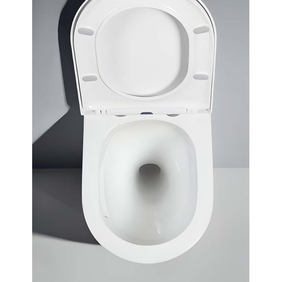 Унитаз подвесной безободковый Aquatek Либерти AQ1999T-00 с крышкой микролифт (система смыва Торнадо) - фото 5