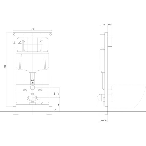 Инсталляция для унитаза Aquatek Pneumo N49 INSP-0000002 - фото, картинка 3 Инсталляция для унитаза Aquatek Pneumo N49 INSP-0000002 - фото 3