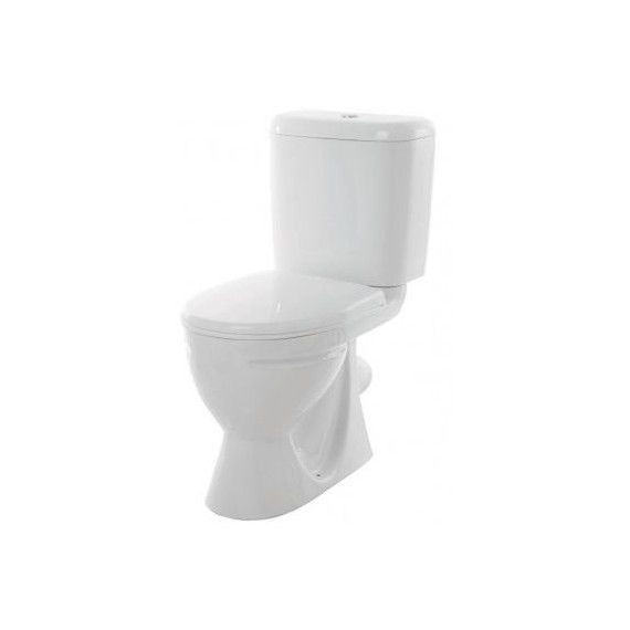 Унитаз напольный Sanita Стандарт эконом WC.CC/Standart/1-P/WHT.G/S1 с крышкой полипропилен - фото 
