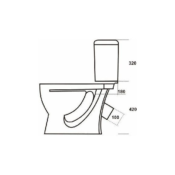 Унитаз напольный Sanita Стандарт эконом WC.CC/Standart/1-P/WHT.G/S1 с крышкой полипропилен - фото 3