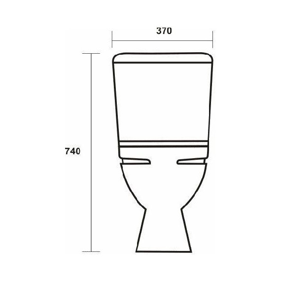 Унитаз напольный Sanita Стандарт эконом WC.CC/Standart/1-P/WHT.G/S1 с крышкой полипропилен - фото 4