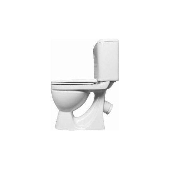 Унитаз напольный Sanita Стандарт эконом WC.CC/Standart/1-P/WHT.G/S1 с крышкой полипропилен - фото 2