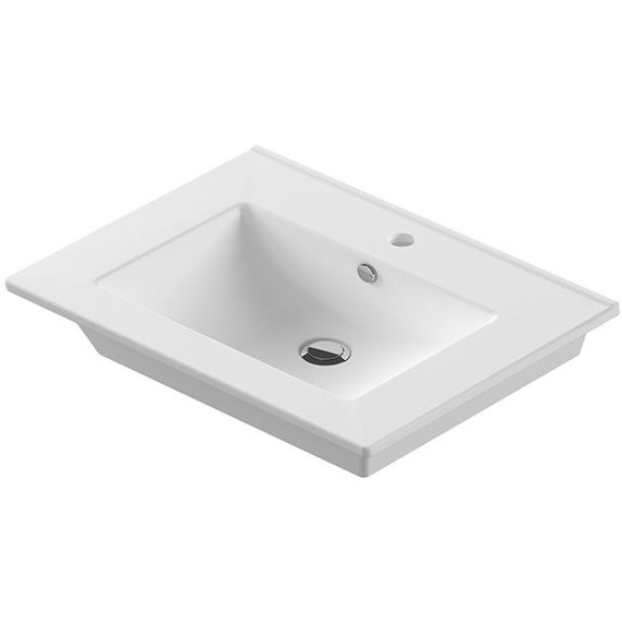 Раковина врезная Sanita Luxe Quadro 75 см WB.FN/Quadro/75-C/WHT.G/S1 - фото 