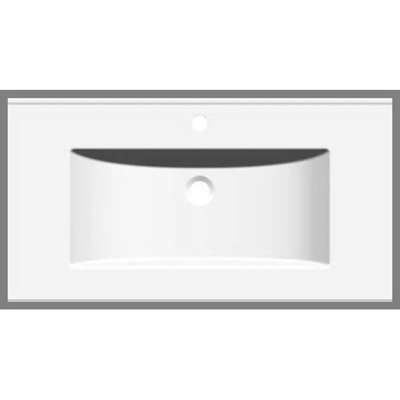 Раковина врезная Sanita Luxe Quadro 90 см WB.FN/Quadro/90-C/WHT.G/S1 - фото 2