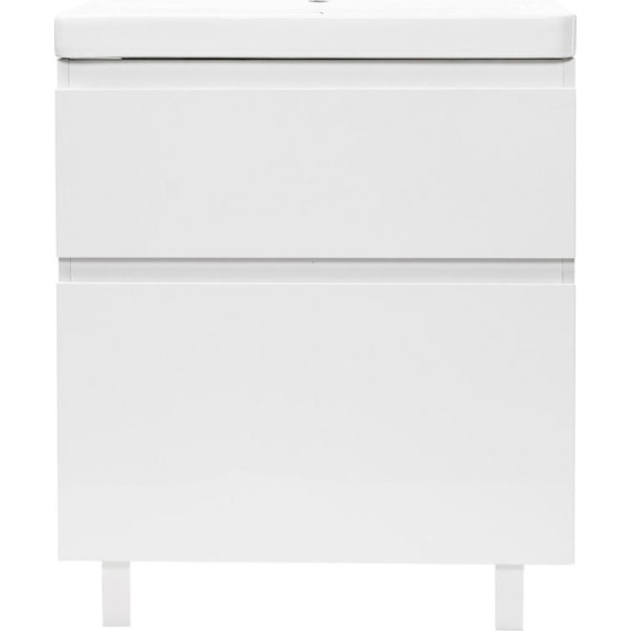 Тумба напольная с раковиной AN Сандра 60 см, белый - фото 3