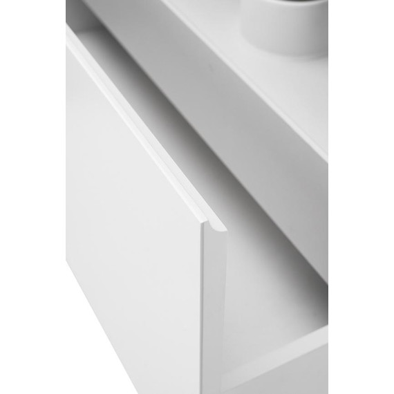 Тумба подвесная с раковиной AN Ненси 100 см, белый матовый - фото 6