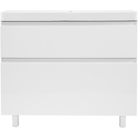 Тумба напольная с раковиной AN Сандра 80 см, белый - фото 3
