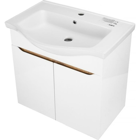 Тумба напольная с раковиной AN Келли 65 см, белый - фото 2