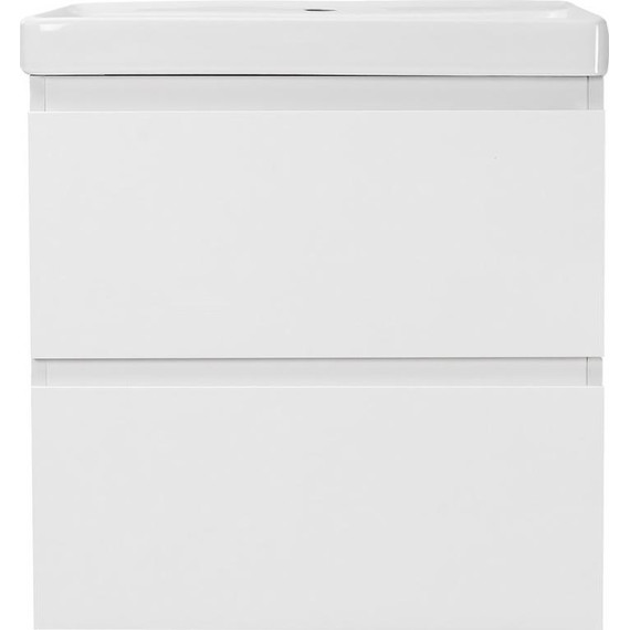 Тумба подвесная с раковиной AN Сандра 60 см, белый - фото 3