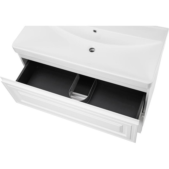 Тумба напольная с раковиной AN Элен 80 см, белый матовый - фото 5