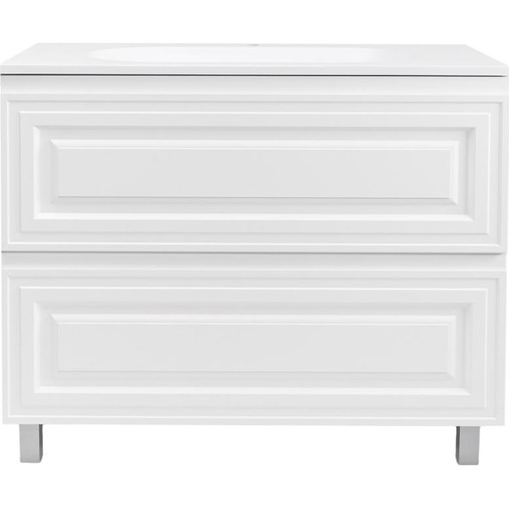 Тумба напольная с раковиной AN Элен 100 см, белый матовый - фото 3