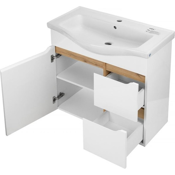 Тумба напольная с раковиной AN Келли 75 см, белый - фото 4