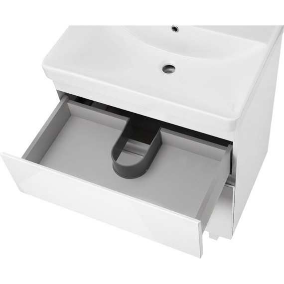 Тумба напольная с раковиной AN Сандра 60 см, белый - фото 5