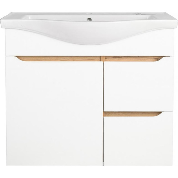 Тумба напольная с раковиной AN Келли 80 см, белый - фото 5