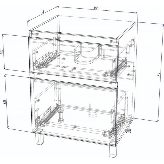 Тумба напольная с раковиной AN Сандра 100 см, белый - фото 7