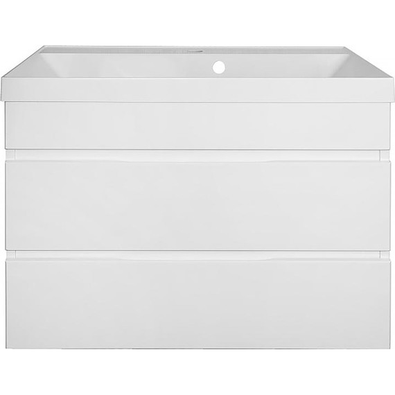 Тумба подвесная с раковиной AN Эстелла 80 см, белый - фото 5