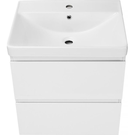 Тумба подвесная с раковиной AN Сандра 60 см, белый - фото 4