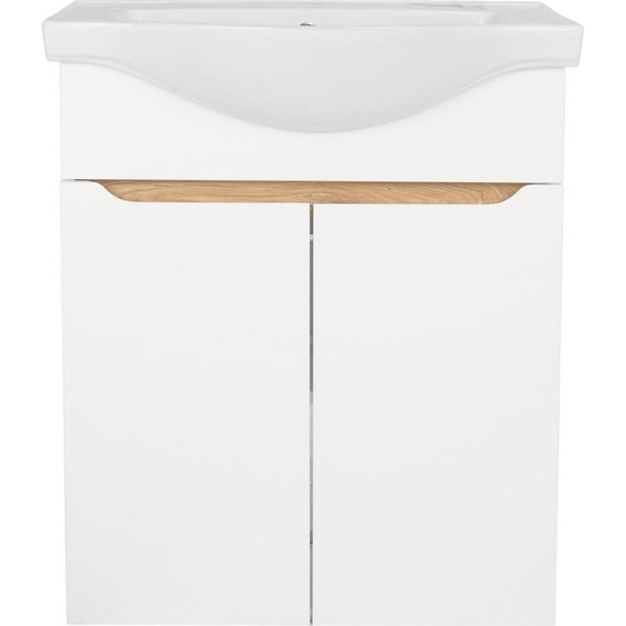 Тумба напольная с раковиной AN Келли 55 см, белый - фото 5