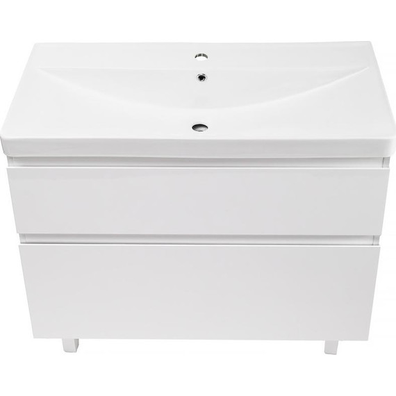 Тумба напольная с раковиной AN Сандра 100 см, белый - фото 4