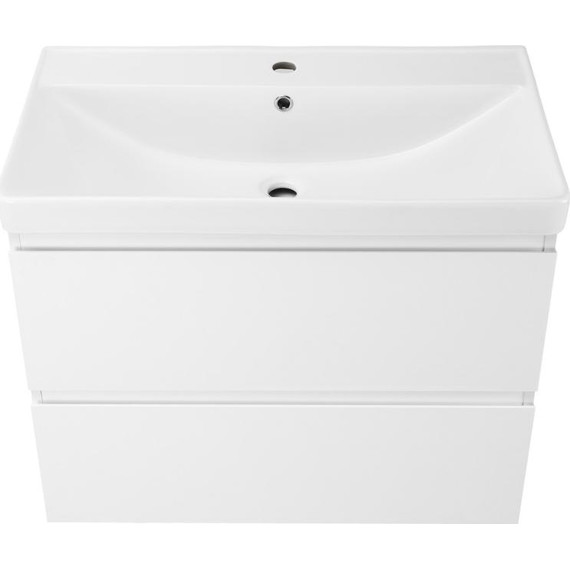 Тумба подвесная с раковиной AN Сандра 100 см, белый - фото 5