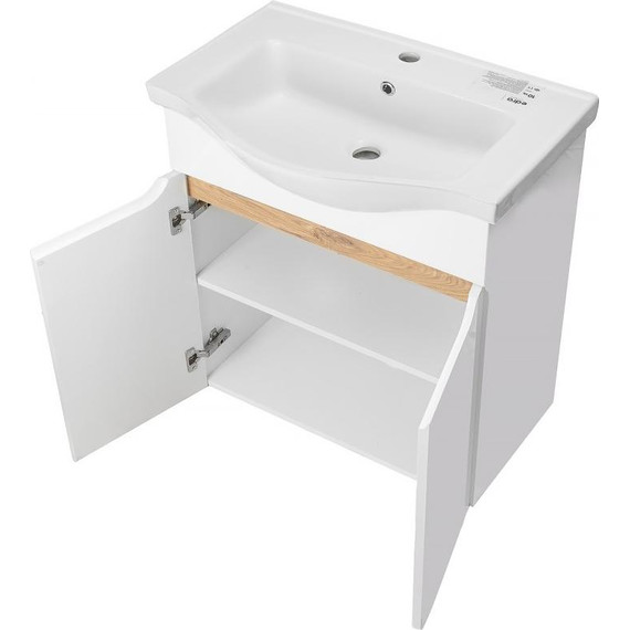 Тумба напольная с раковиной AN Келли 65 см, белый - фото 3