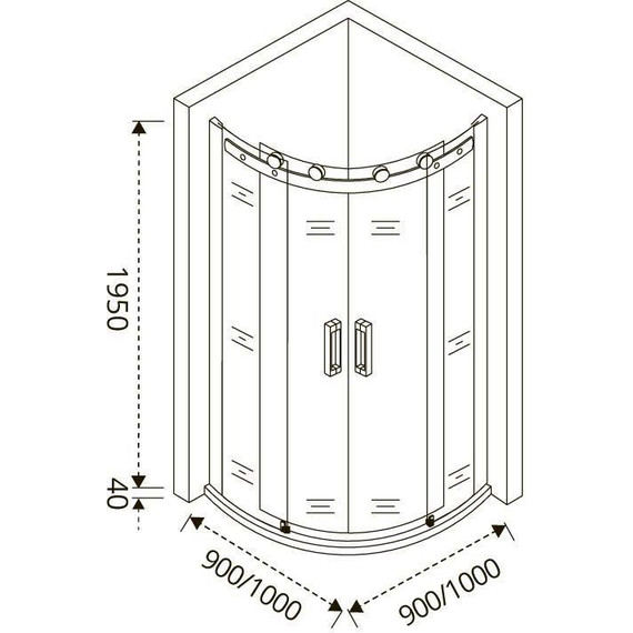 Душевое ограждение Bas Altair R-TD-100-C-CH 100х100 см, хром/прозрачное - фото 3