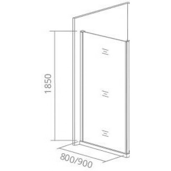 Боковая стенка Bas Antares SP-80-C-CH 80 см хром/прозрачное - фото, картинка 7 Боковая стенка Bas Antares SP-80-C-CH 80 см хром/прозрачное - фото 7
