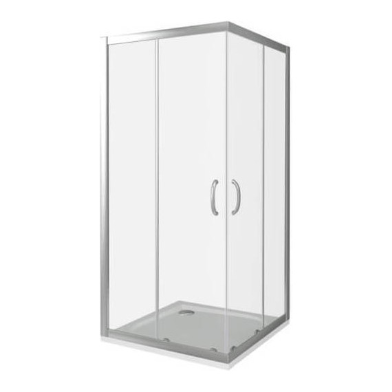 Душевое ограждение Bas Infinity CR-90-C-CH 90х90 см, хром/прозрачное - фото, картинка 4 Душевое ограждение Bas Infinity CR-90-C-CH 90х90 см, хром/прозрачное - фото 4