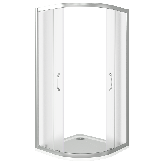 Душевое ограждение Bas Latte R-100-G-WE 100х100 см, алюминий/матовое - фото, картинка 3 Душевое ограждение Bas Latte R-100-G-WE 100х100 см, алюминий/матовое - фото 3