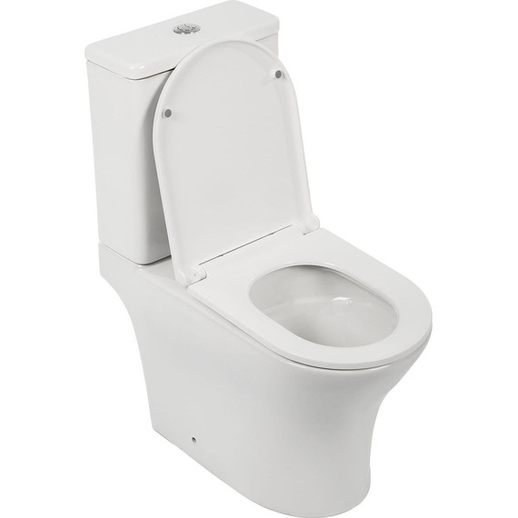 Унитаз-компакт безободковый AN Link с крышкой микролифт (система смыва Торнадо) - фото 2