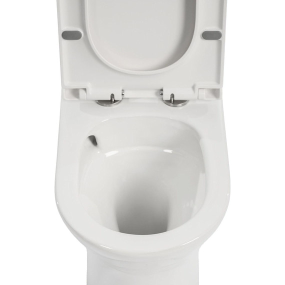 Унитаз-компакт безободковый AN Link с крышкой микролифт (система смыва Торнадо) - фото 9