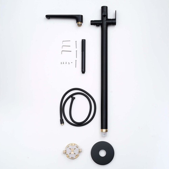 Смеситель для ванны Aquatek Ника AQ1845MB, чёрный матовый, Цвет производителя: чёрный матовый - фото 4