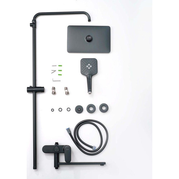 Душевая стойка Aquatek Ника AQ2840MB, чёрный матовый, Цвет производителя: чёрный матовый - фото 5