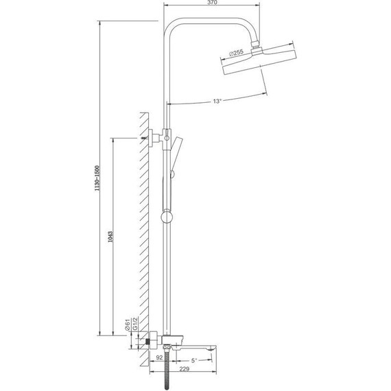 Душевая стойка Belz B25713-5, золото матовое - фото 61
