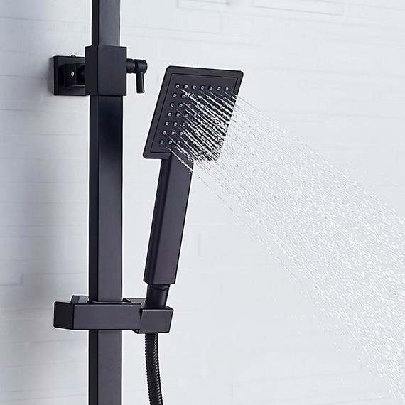 Душевая стойка с термостатом Ledeme L2424B, чёрный - фото 11