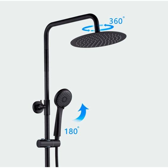 Душевая стойка Ledeme L2480B, чёрный - фото 5