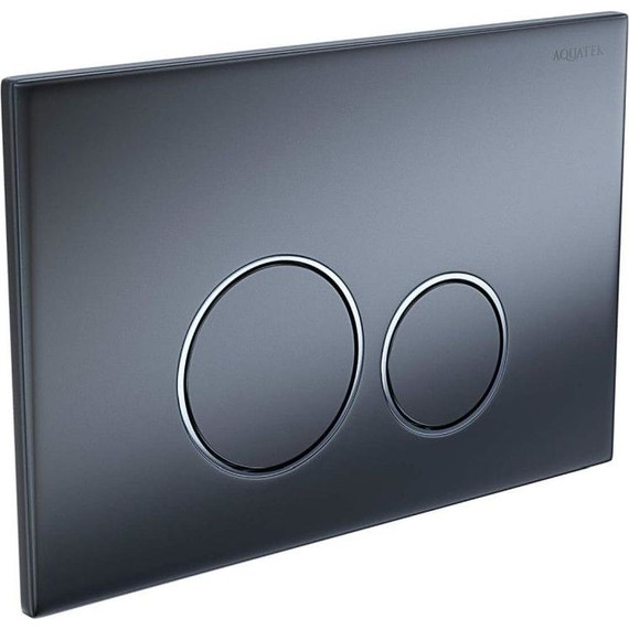 Кнопка смыва Aquatek PNS-0000014, оружейная сталь - фото 2