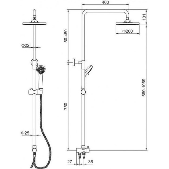 Душевая стойка Zerix SK-002W - фото 2