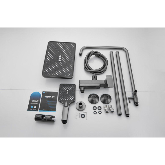 Душевая стойка Belz B24715-3, оружейная сталь - фото 57