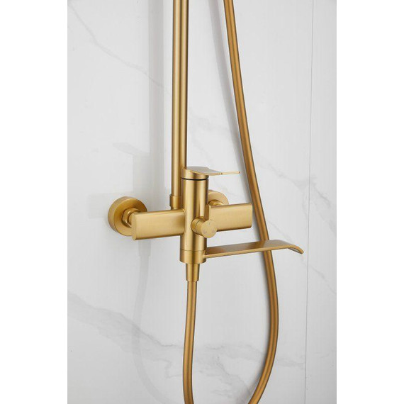 Душевая стойка Belz B24812-5, золото брашированное - фото 23