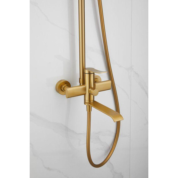 Душевая стойка Belz B24812-5, золото брашированное - фото 2