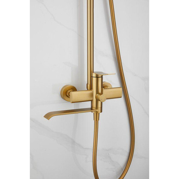 Душевая стойка Belz B24812-5, золото брашированное - фото 4