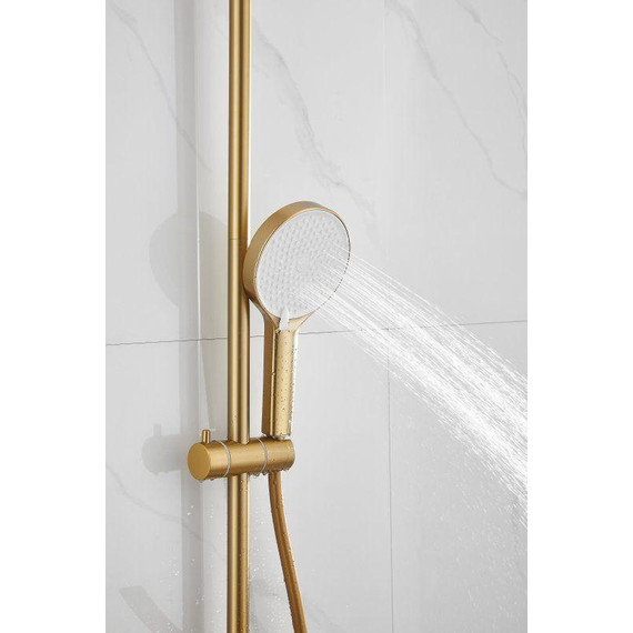 Душевая стойка Belz B24812-5, золото брашированное - фото 55