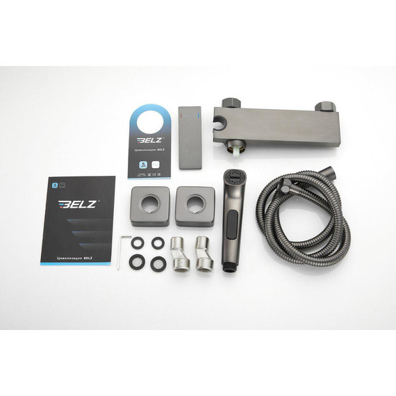 Набор для гигиенического душа Belz B55653-3, оружейная сталь - фото 28