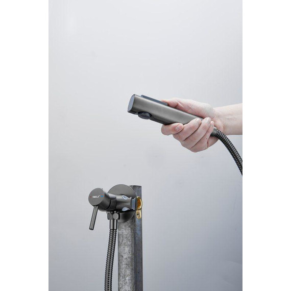 Набор для гигиенического душа Belz B55804-3 (со скрытой частью) оружейная сталь - фото 5