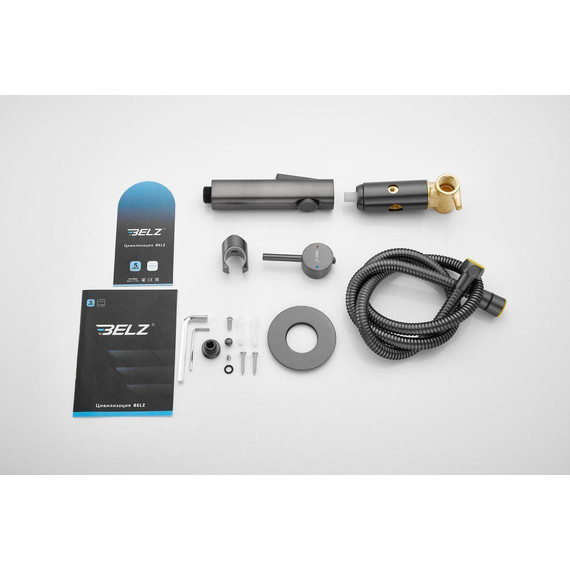 Набор для гигиенического душа Belz B55804-3 (со скрытой частью) оружейная сталь - фото 12