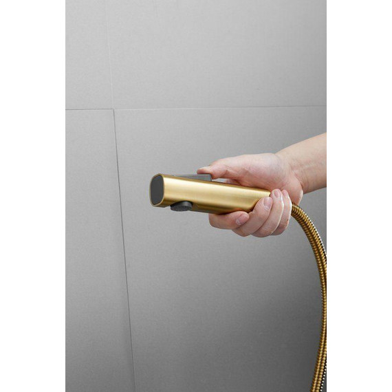 Набор для гигиенического душа Belz B55804-5 (со скрытой частью) золото матовое - фото 6