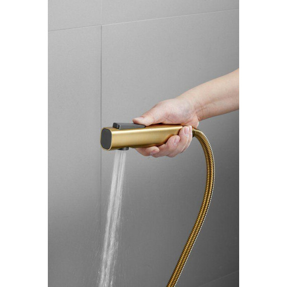 Набор для гигиенического душа Belz B55804-5 (со скрытой частью) золото матовое - фото 4