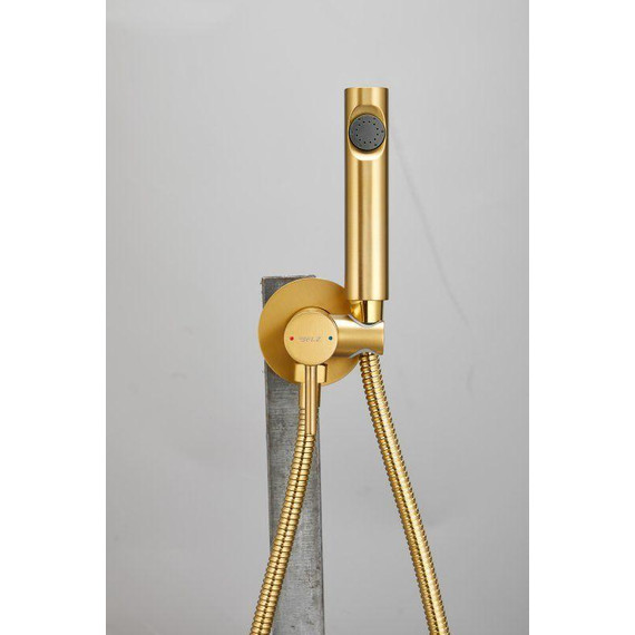 Набор для гигиенического душа Belz B55804-5 (со скрытой частью) золото матовое - фото 5