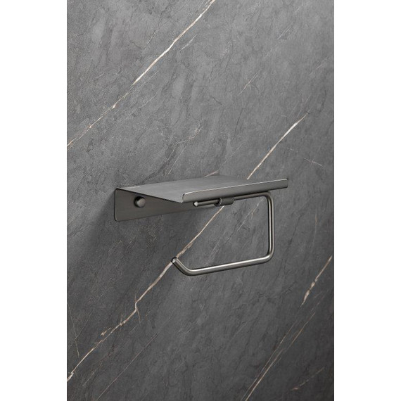 Держатель для туалетной бумаги Belz B9001-3, оружейная сталь - фото 8